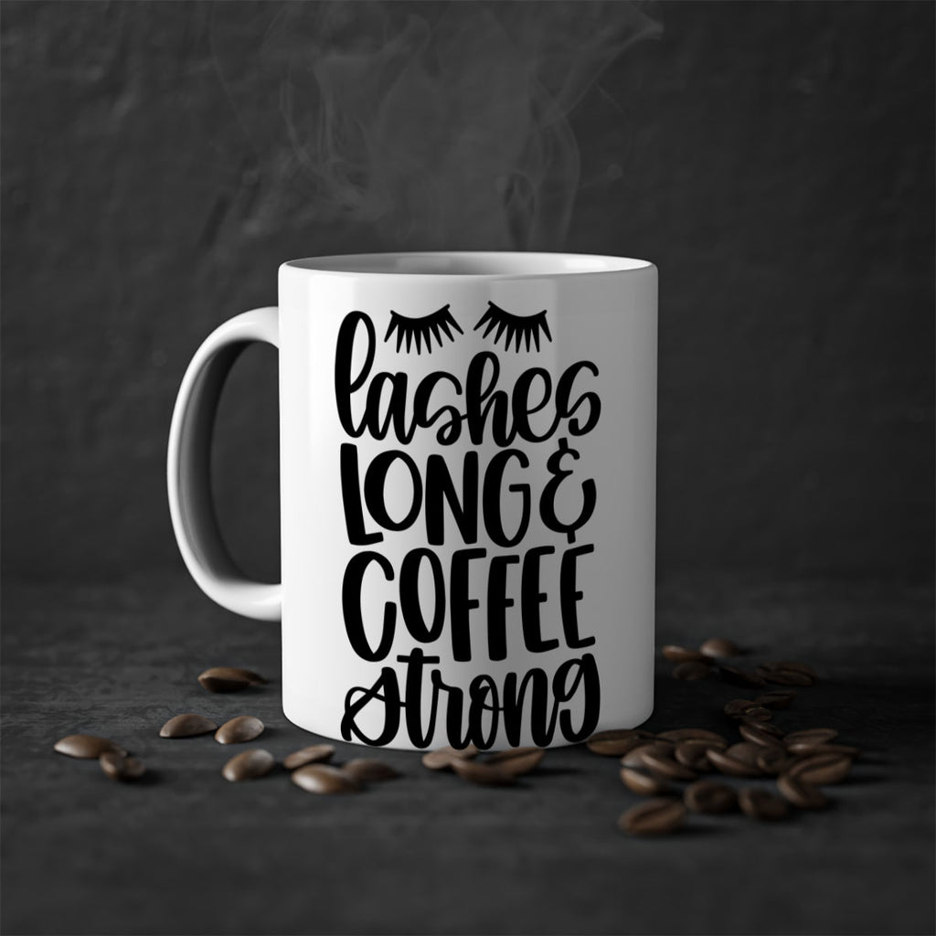 lashes long coffee strong 81#- coffee-Mug / Coffee Cup
