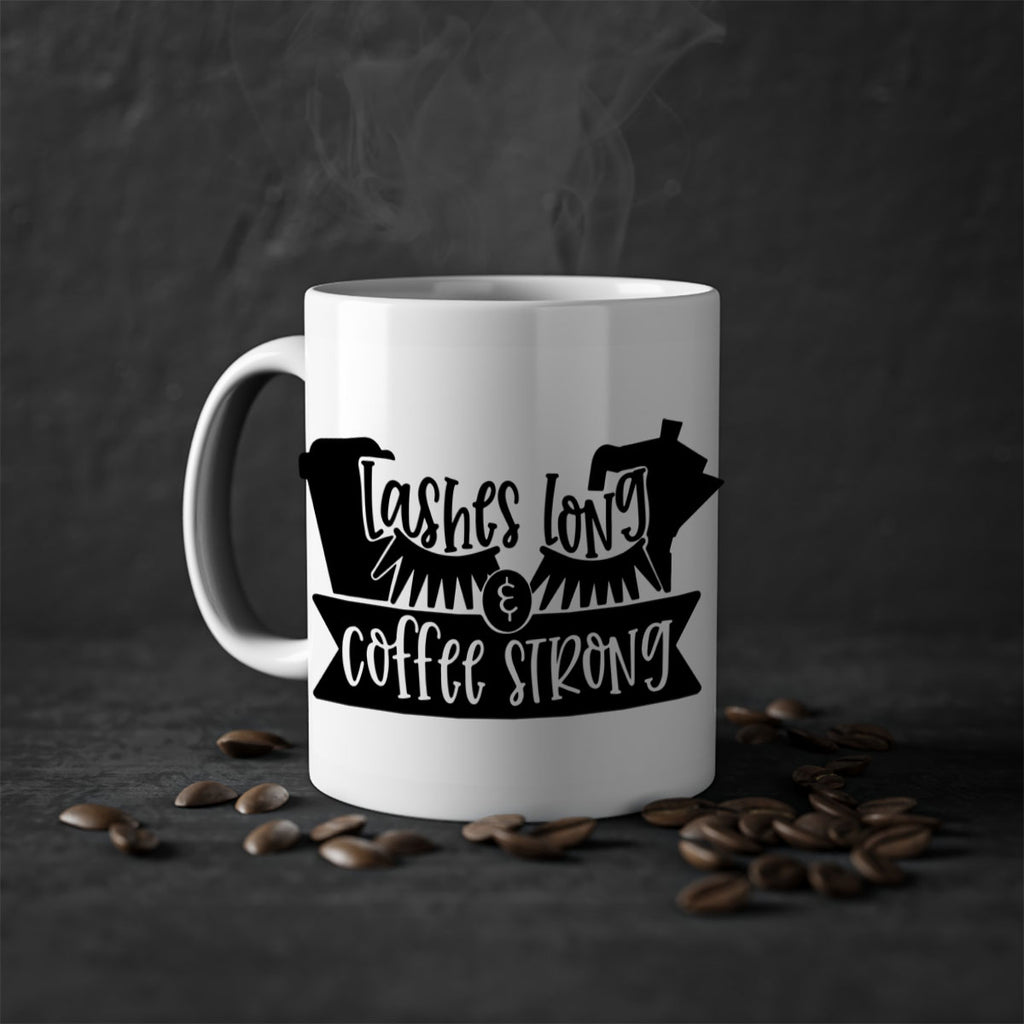 lashes long coffee strong 82#- coffee-Mug / Coffee Cup