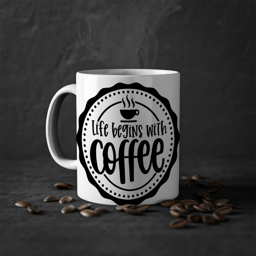 life begins with coffee 76#- coffee-Mug / Coffee Cup