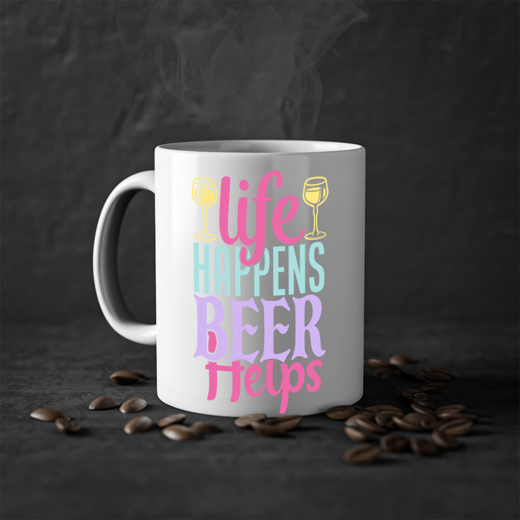 life happens beer helps 141#- beer-Mug / Coffee Cup