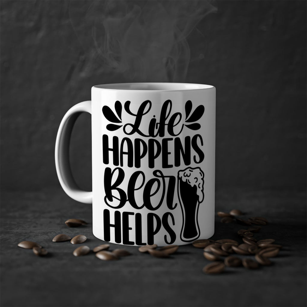 life happens beer helps 28#- beer-Mug / Coffee Cup