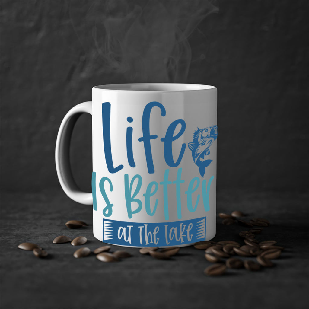 life is better at the lake 204#- fishing-Mug / Coffee Cup