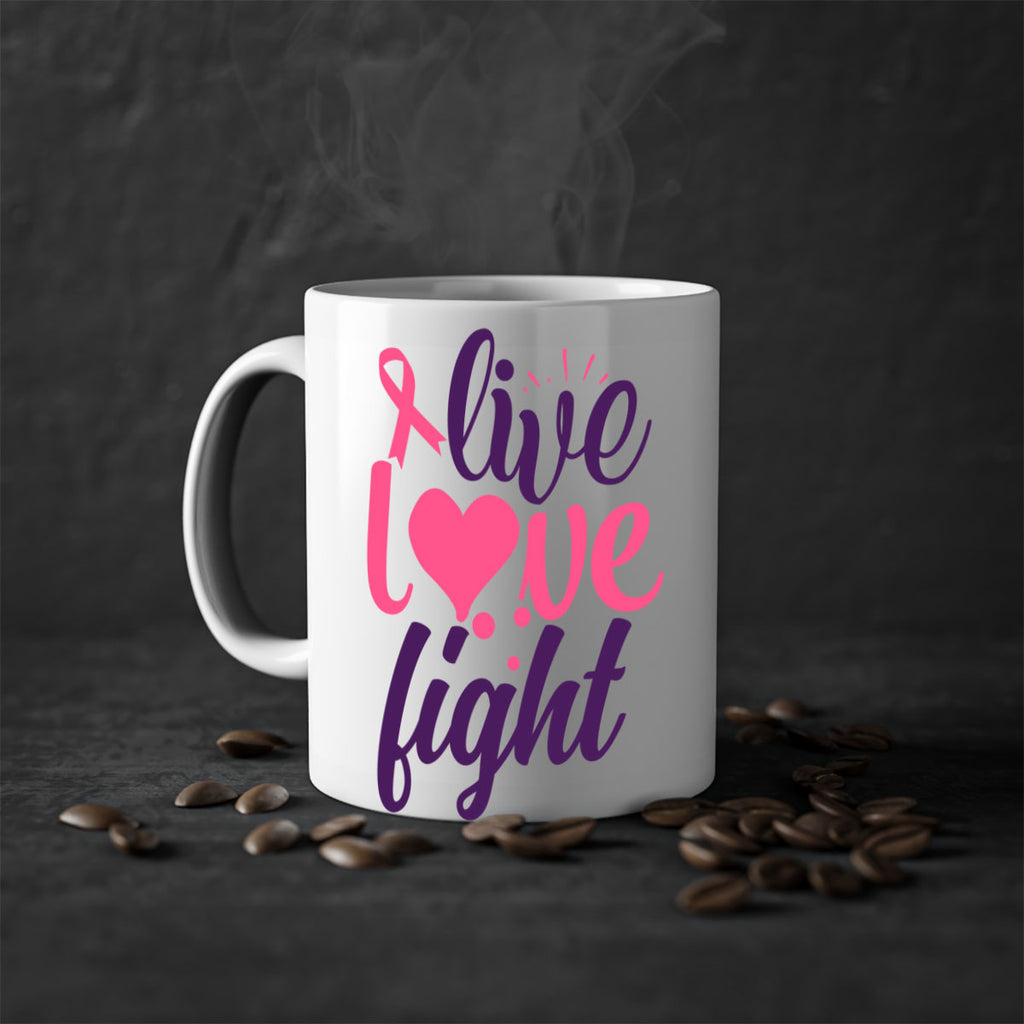 live love fight Style 8#- breast cancer-Mug / Coffee Cup