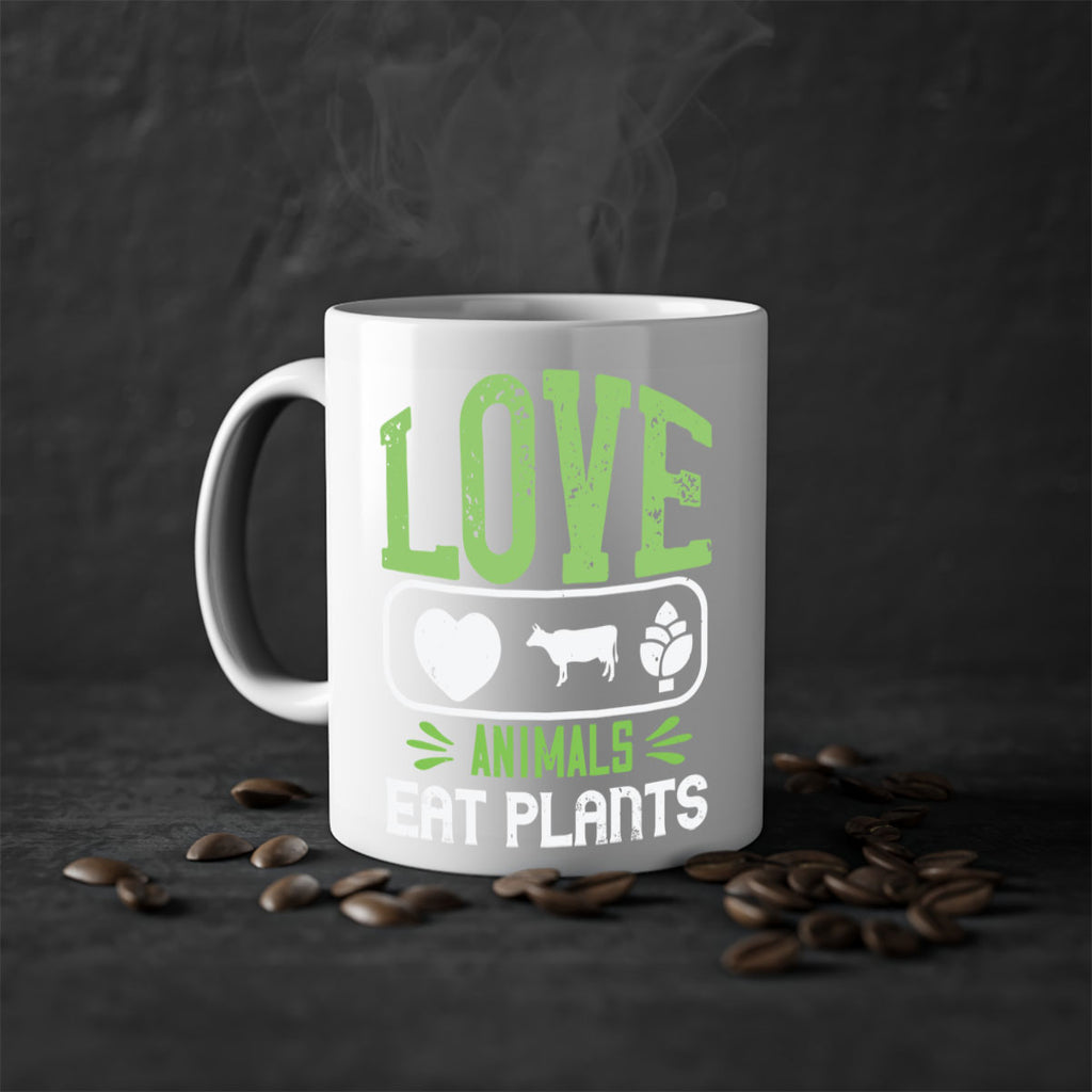 love animals eat plants 33#- vegan-Mug / Coffee Cup