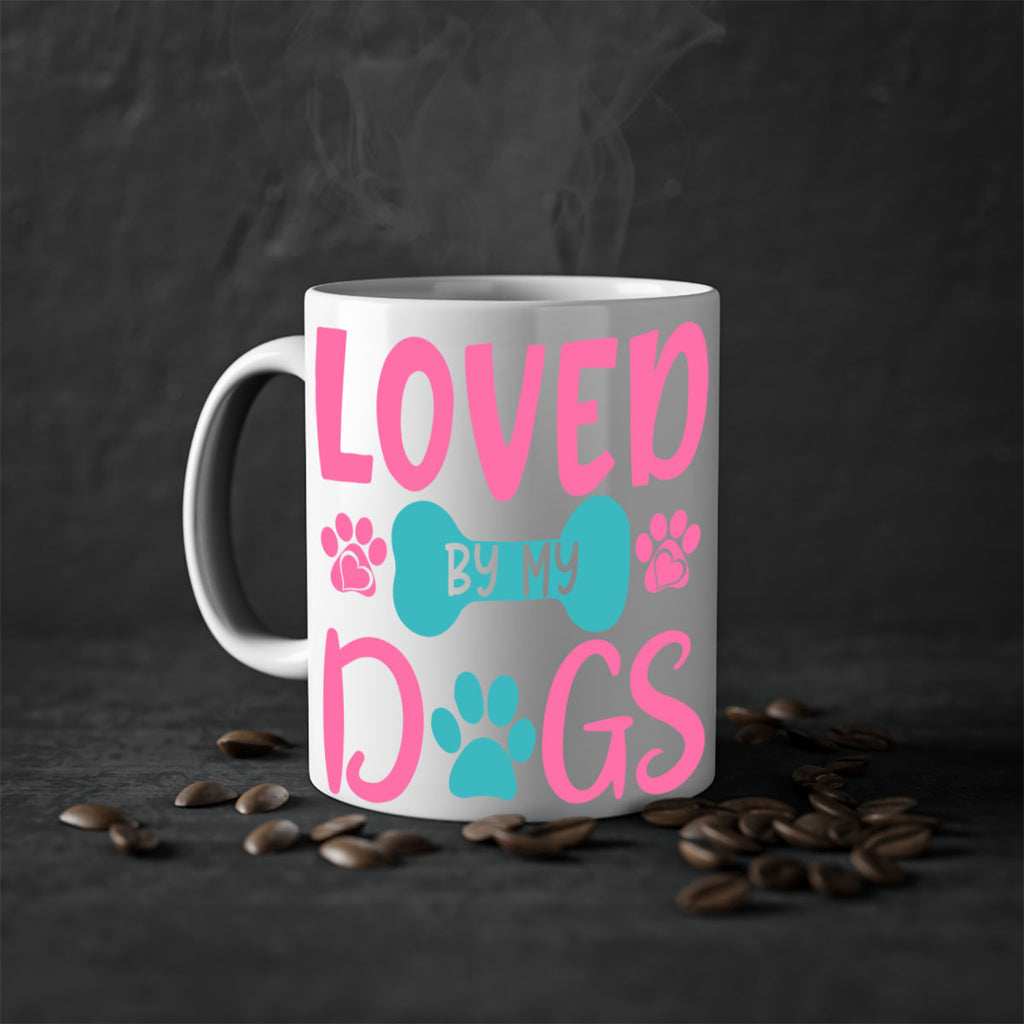 loved by my dogs 327#- mom-Mug / Coffee Cup