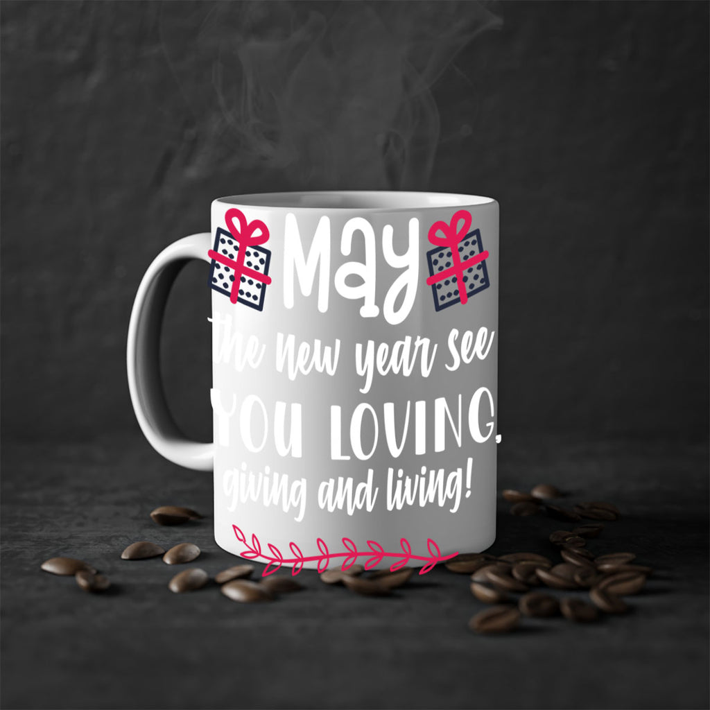 may the new year see you loving, giving and living! style 454#- christmas-Mug / Coffee Cup