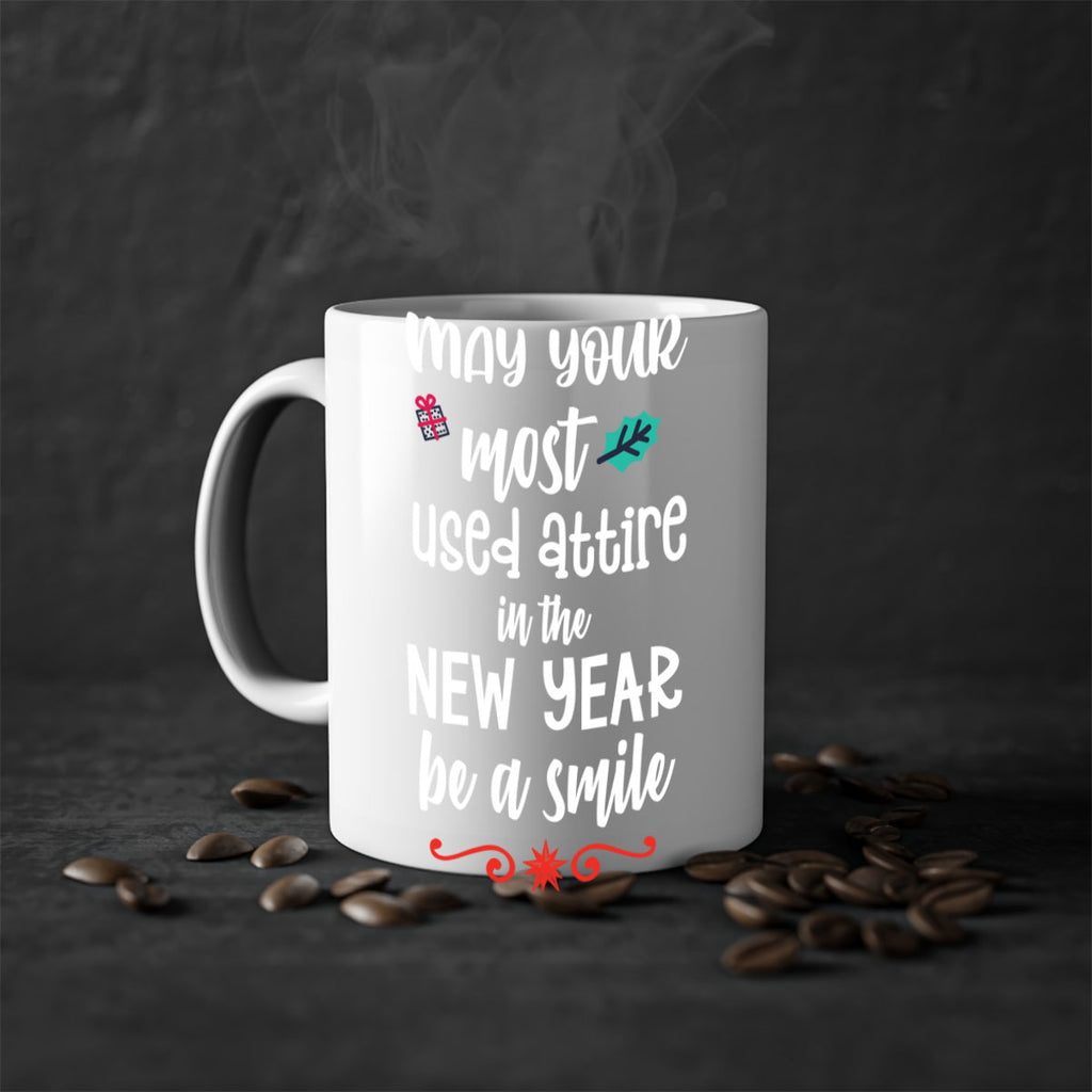 may your most used attire in the new year be a smile style 464#- christmas-Mug / Coffee Cup
