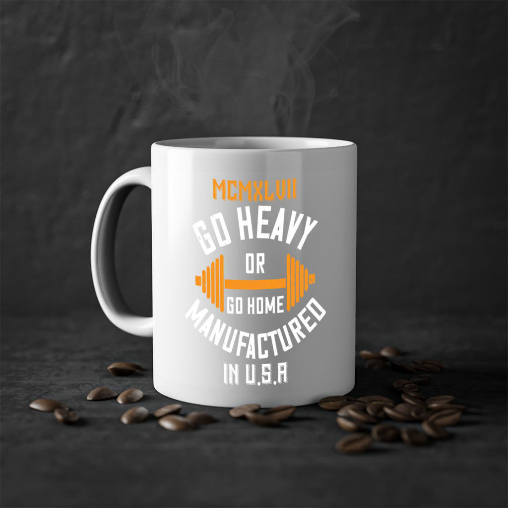 mcmxlvii go heavy or go home manufactured in 84#- gym-Mug / Coffee Cup