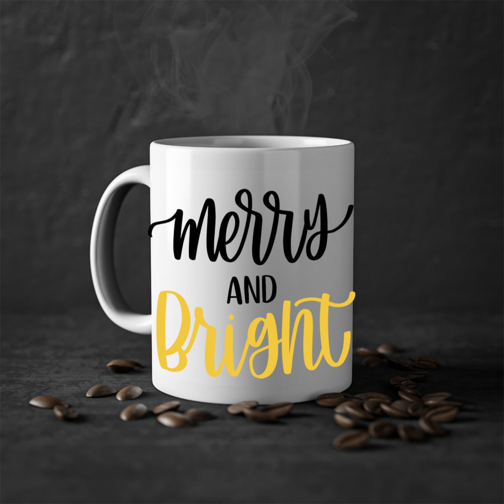 merry and bright 96#- christmas-Mug / Coffee Cup