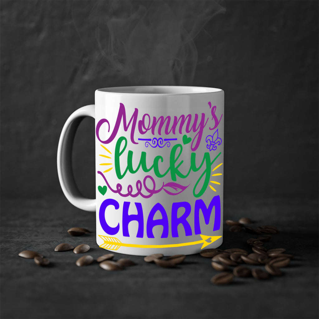 mommys lucky charm 6#- mardi gras-Mug / Coffee Cup