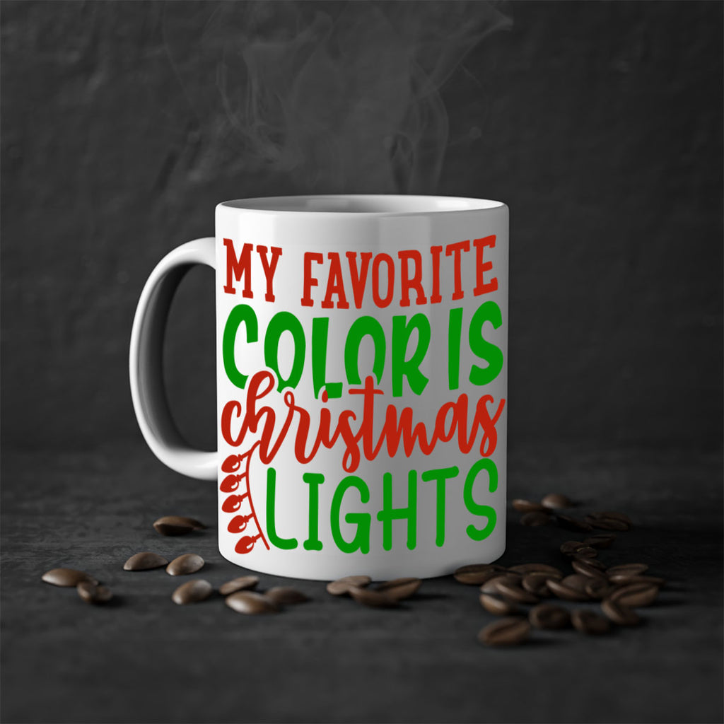 my favorite color is christmas lights 331#- christmas-Mug / Coffee Cup