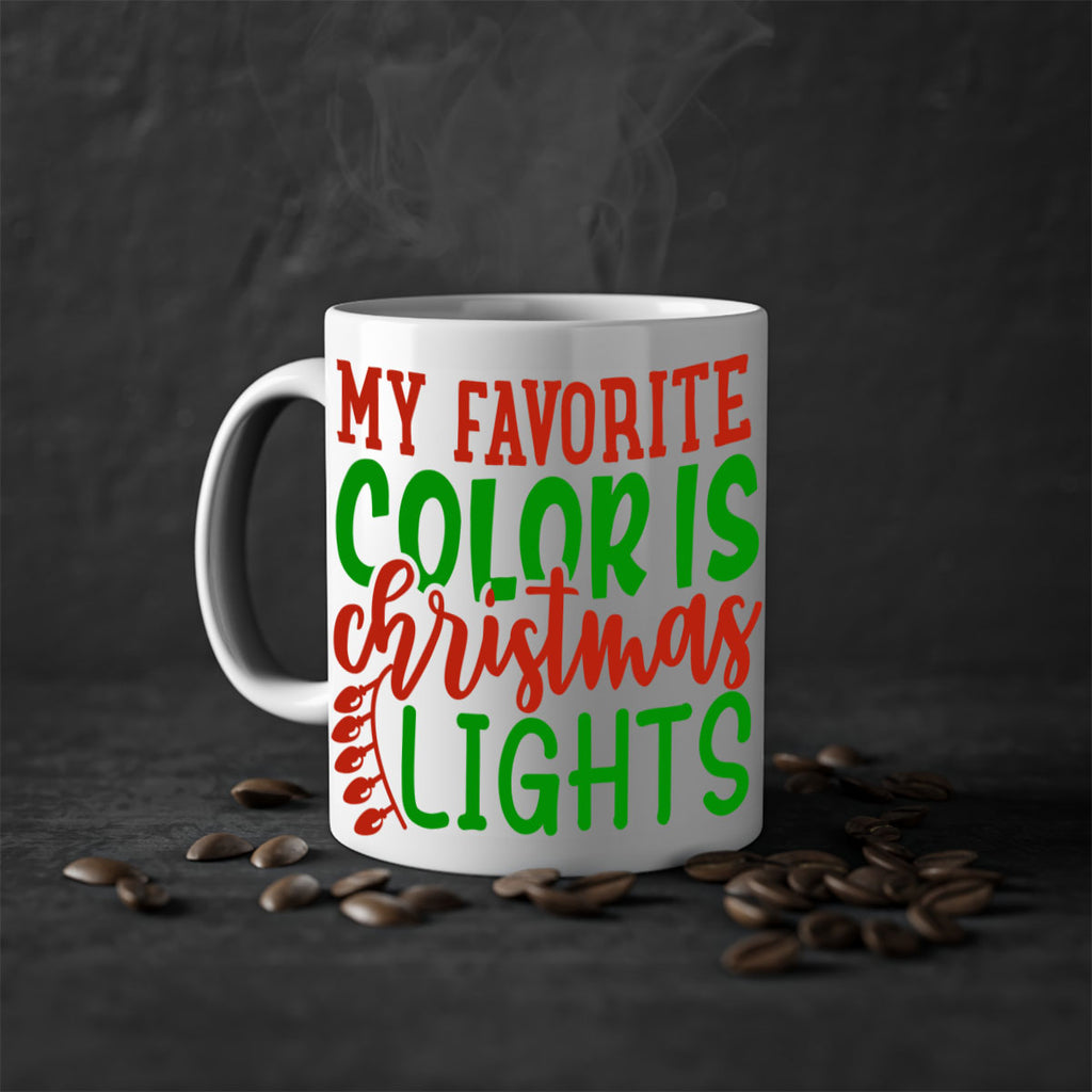 my favorite color is christmas lights 454#- christmas-Mug / Coffee Cup