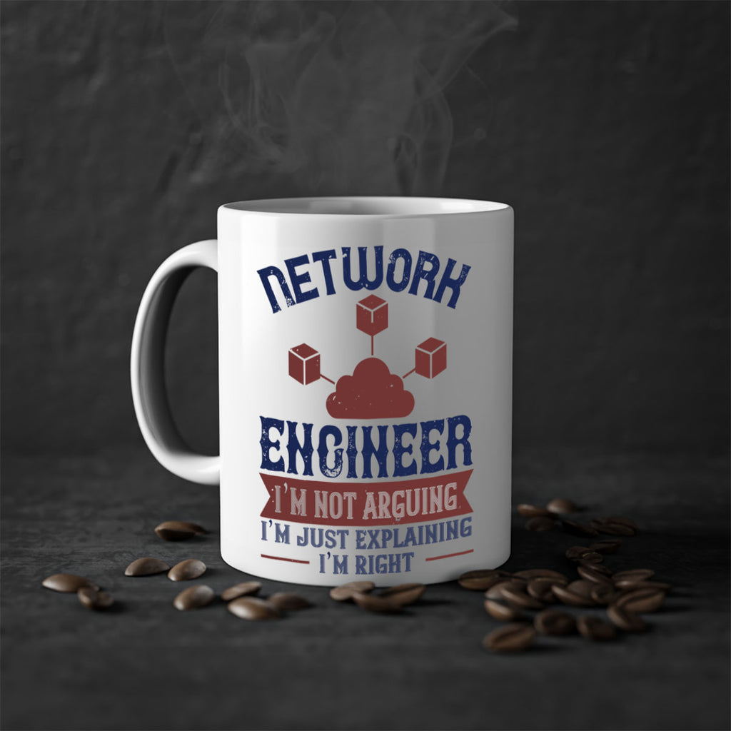 network engineer I am not arguing Im just explaining im right Style 42#- engineer-Mug / Coffee Cup