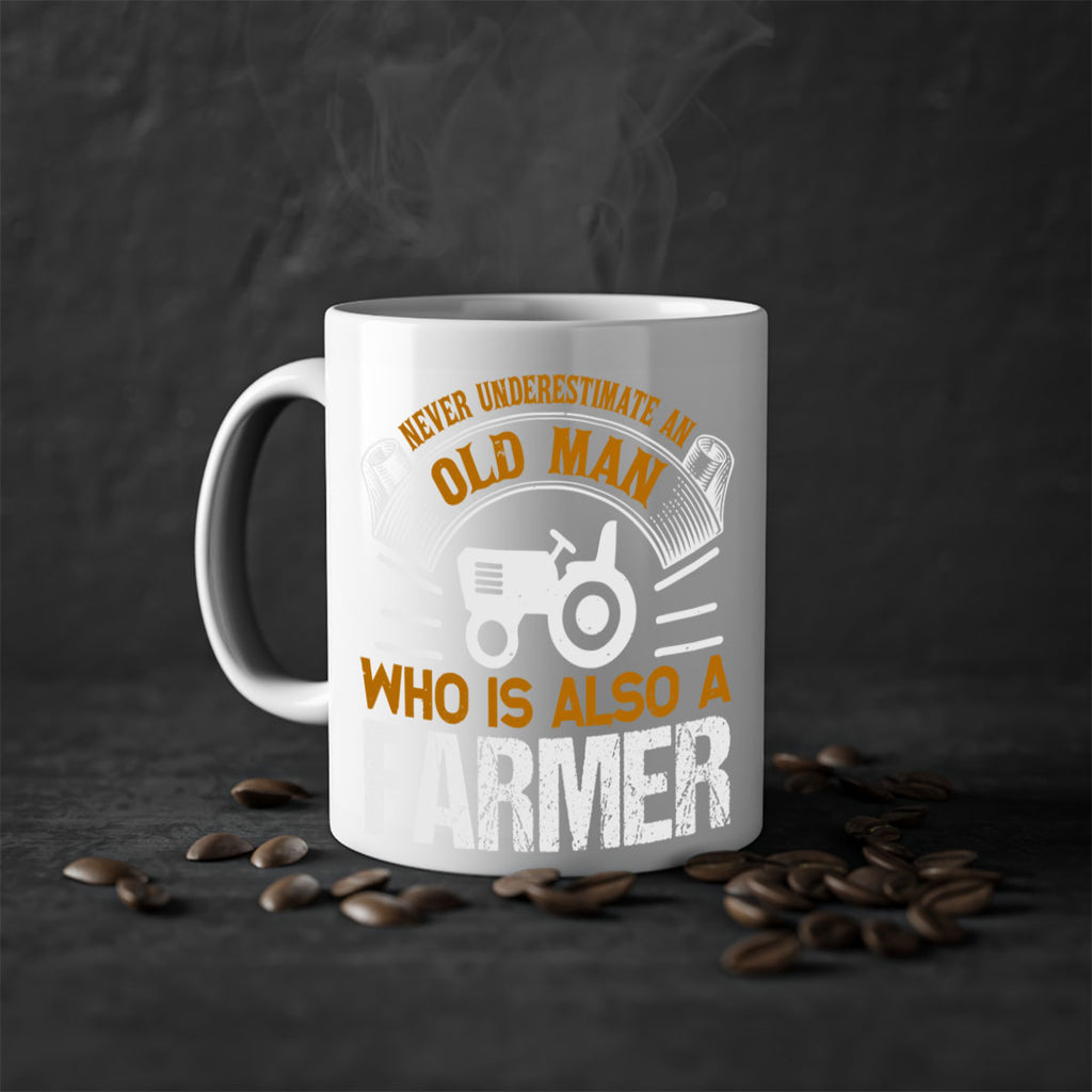 never understimate an old man 41#- Farm and garden-Mug / Coffee Cup