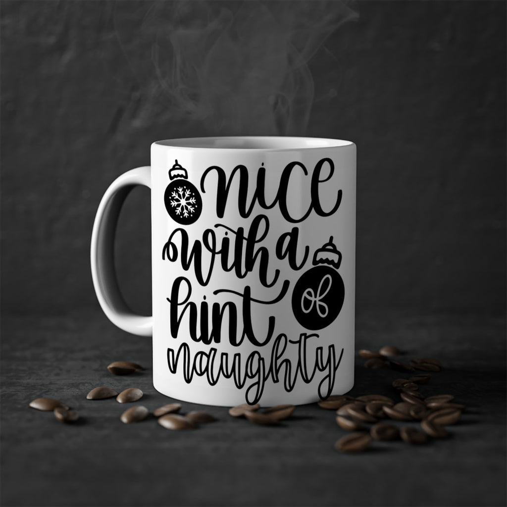 nice with a hint naughty 75#- christmas-Mug / Coffee Cup