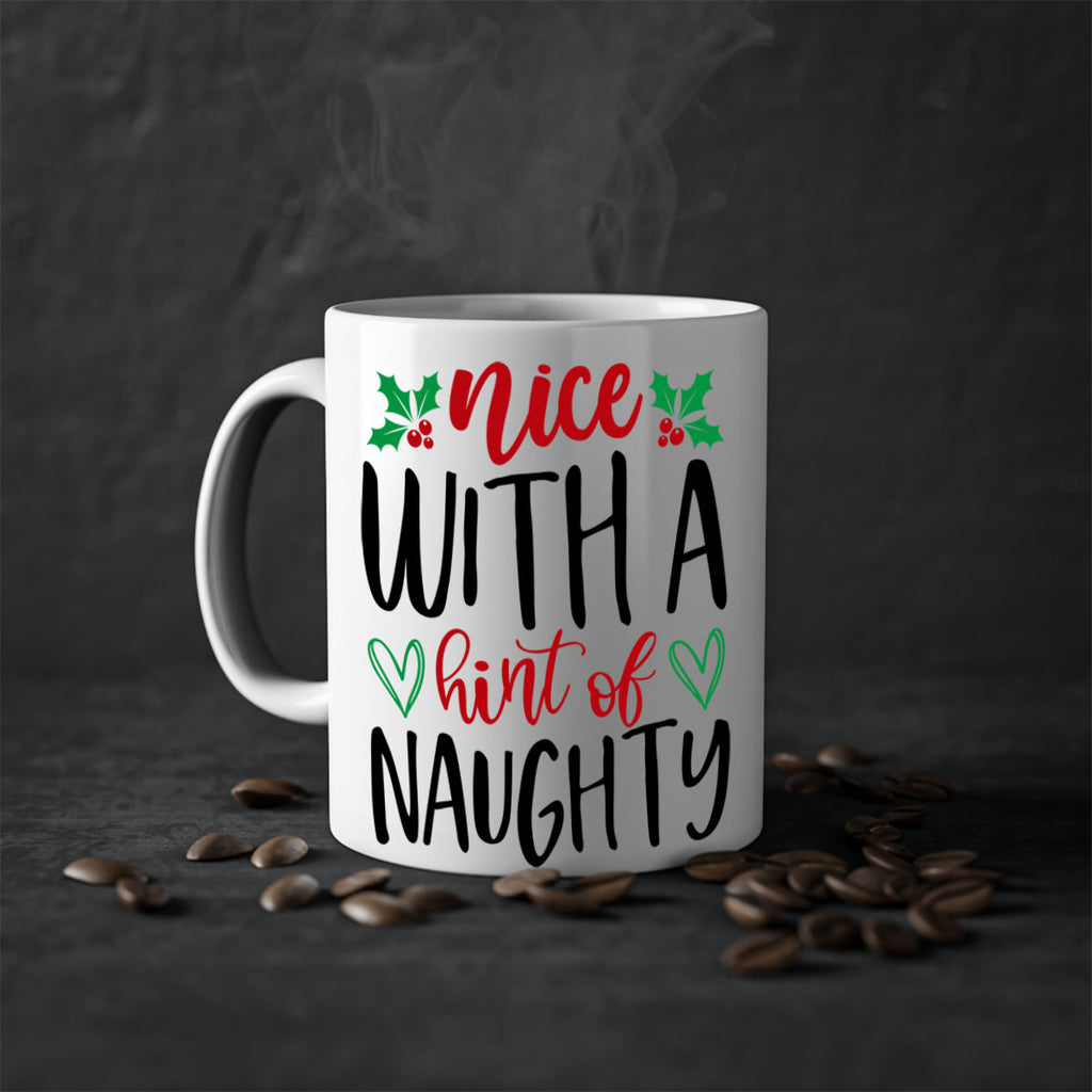 nice with a hint of naughty style 542#- christmas-Mug / Coffee Cup