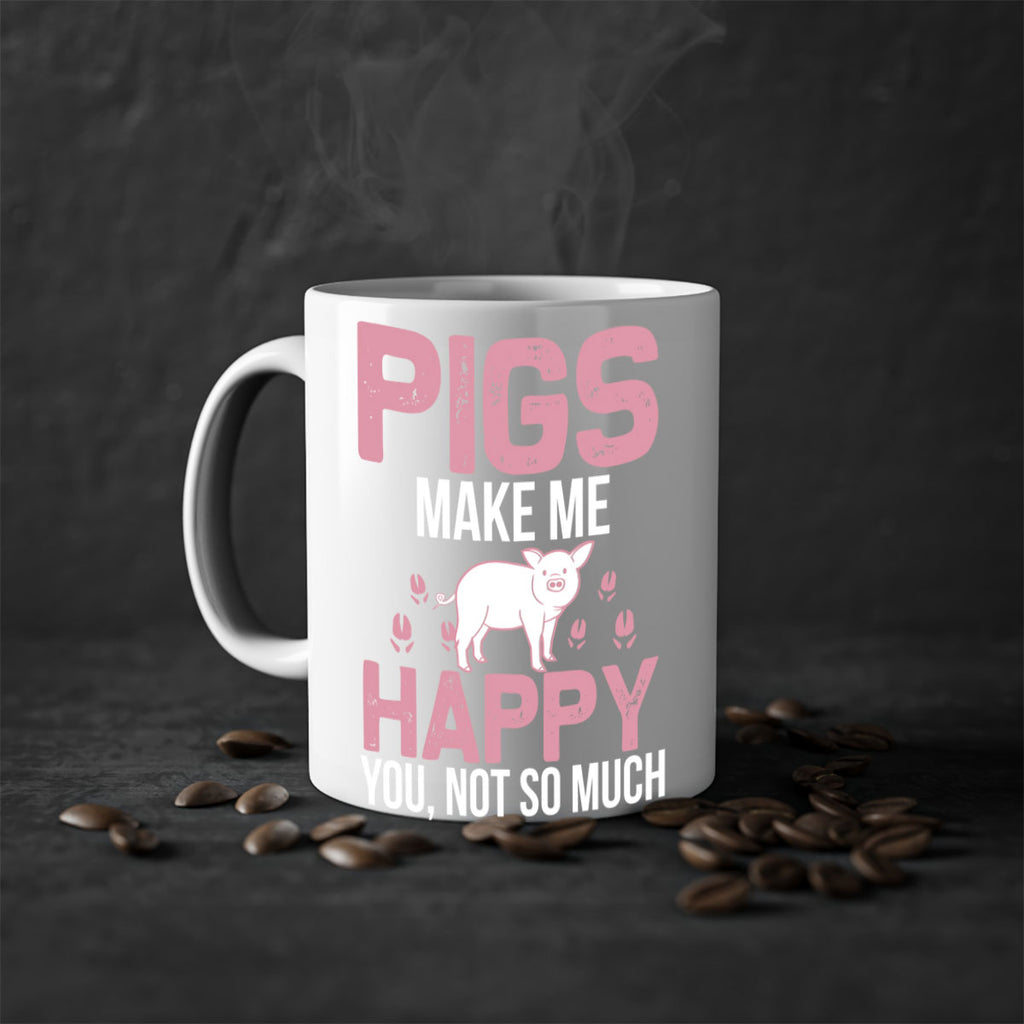 pigs make me happy Style 35#- pig-Mug / Coffee Cup