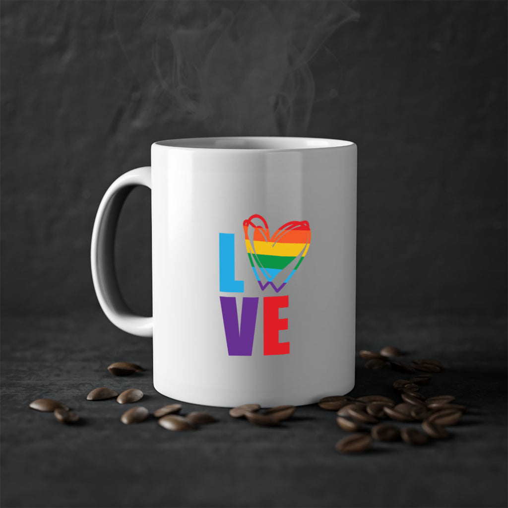 pride love heart 64#- lgbt-Mug / Coffee Cup