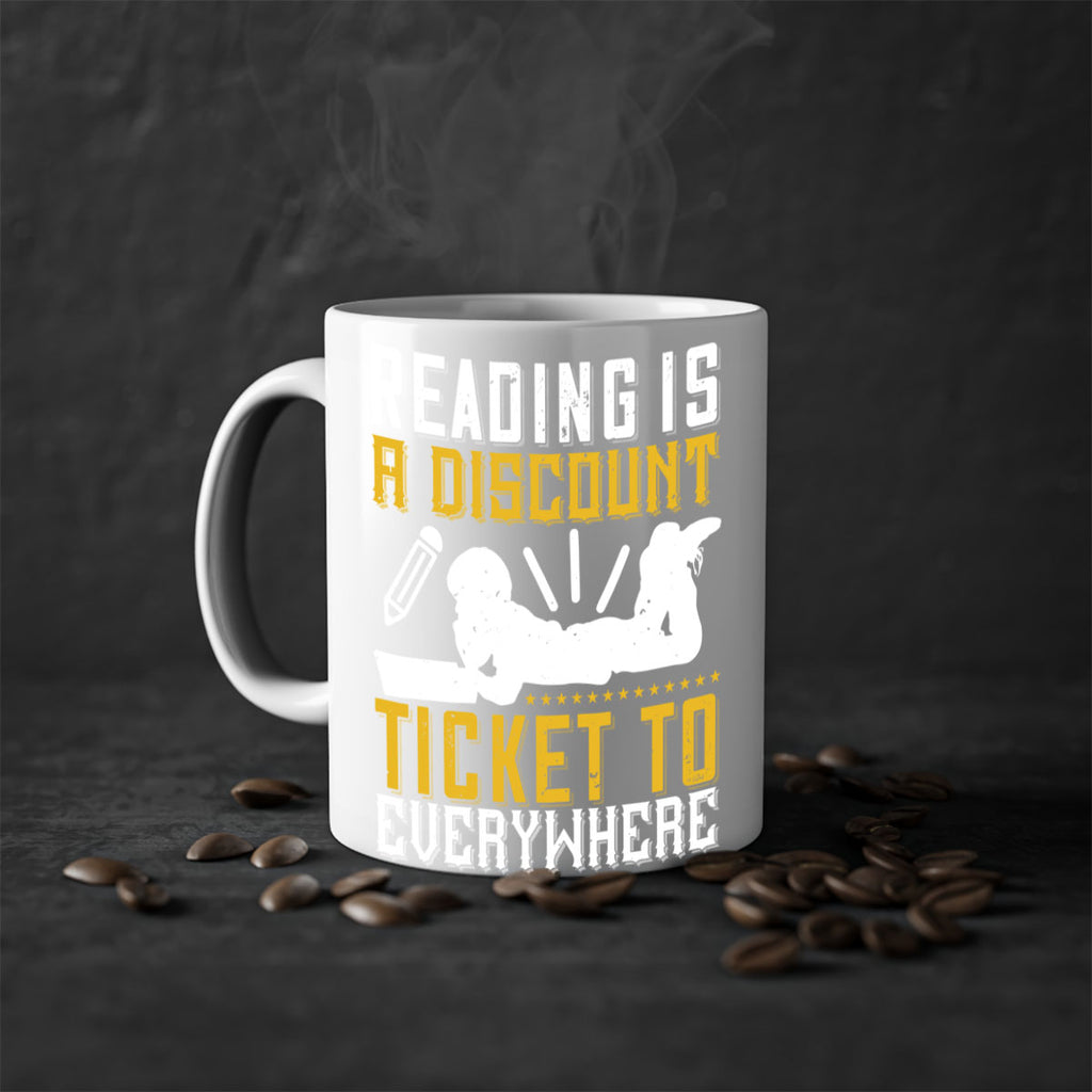 reading is a discount ticket to everywhere 16#- Reading - Books-Mug / Coffee Cup