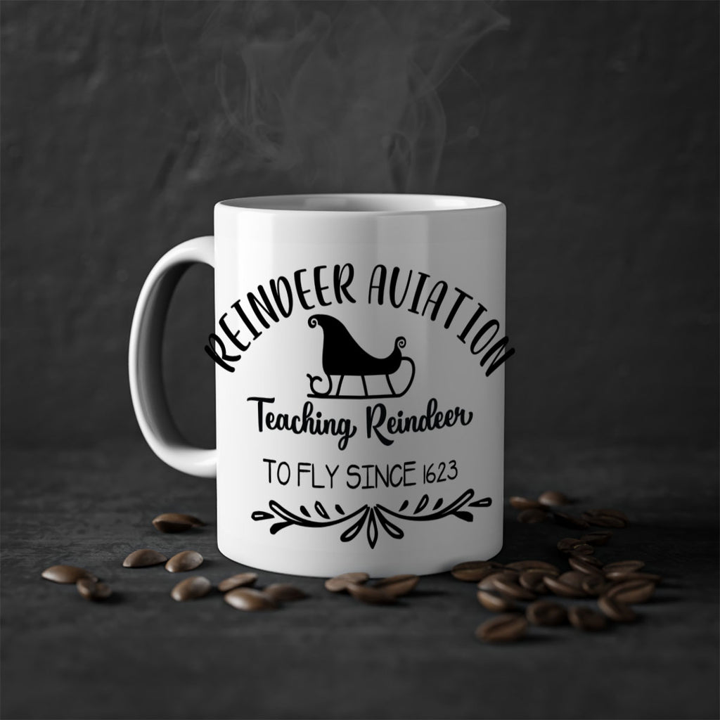 reindeer aviation teaching reindeer to fly since style 595#- christmas-Mug / Coffee Cup