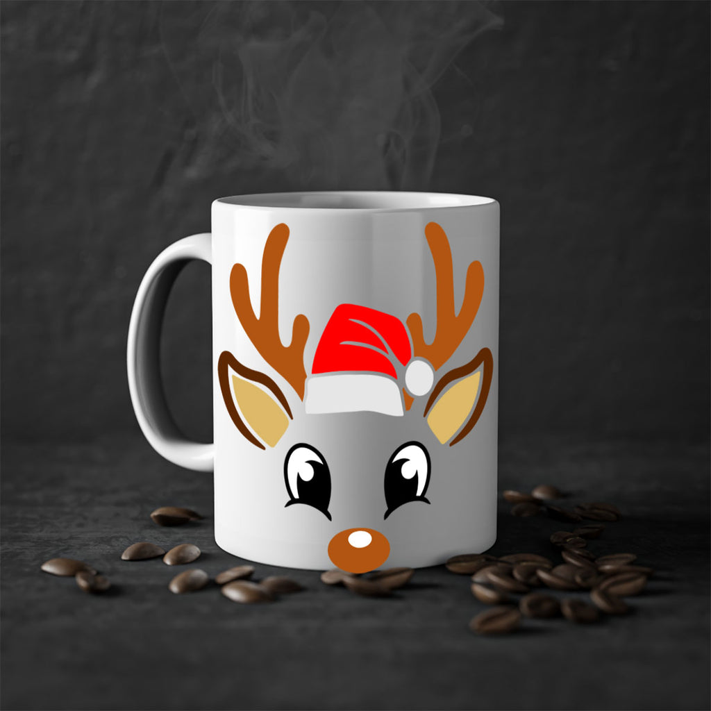 reindeer face style 596#- christmas-Mug / Coffee Cup