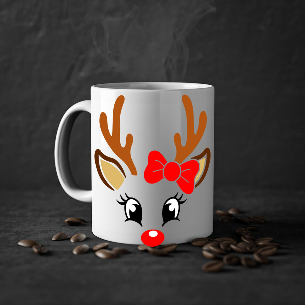 reindeer face style 598#- christmas-Mug / Coffee Cup