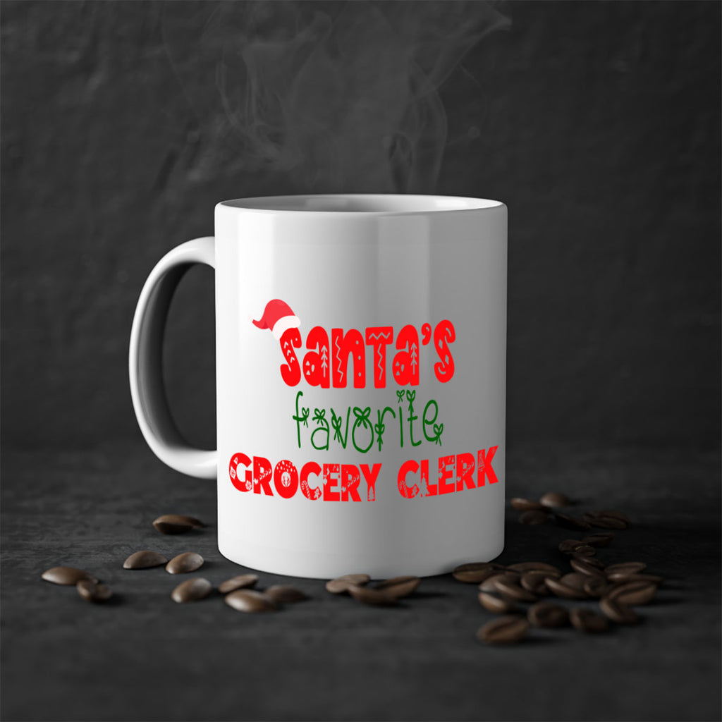 santas favorite grocery clerk style 856#- christmas-Mug / Coffee Cup