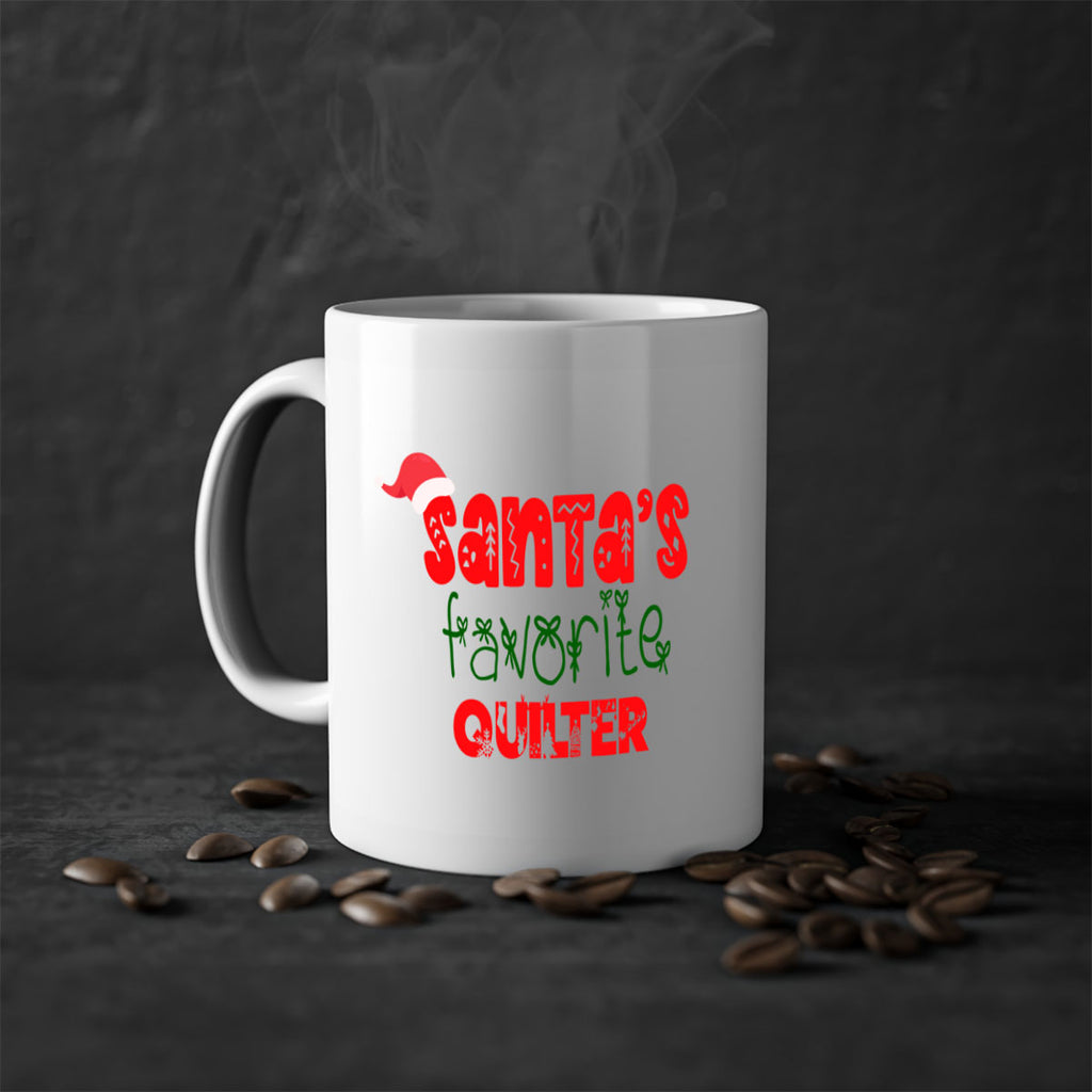 santas favorite quilter style 1048#- christmas-Mug / Coffee Cup