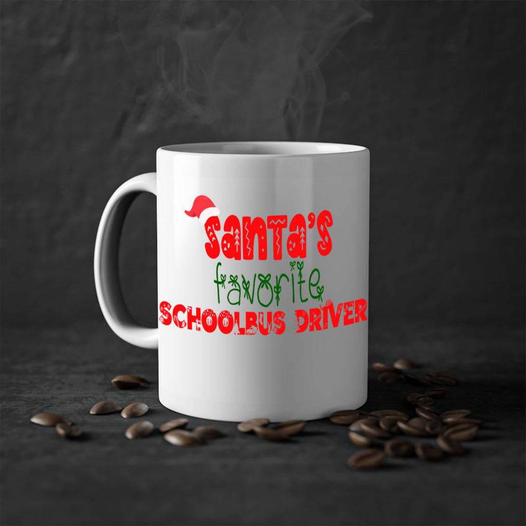 santas favorite schoolbus driver style 1070#- christmas-Mug / Coffee Cup