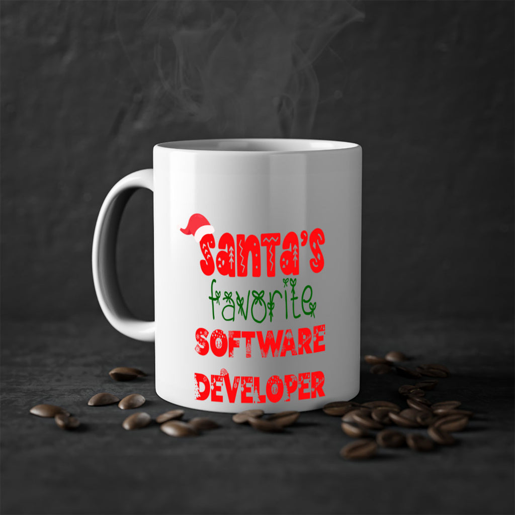 santas favorite software developer style 1087#- christmas-Mug / Coffee Cup