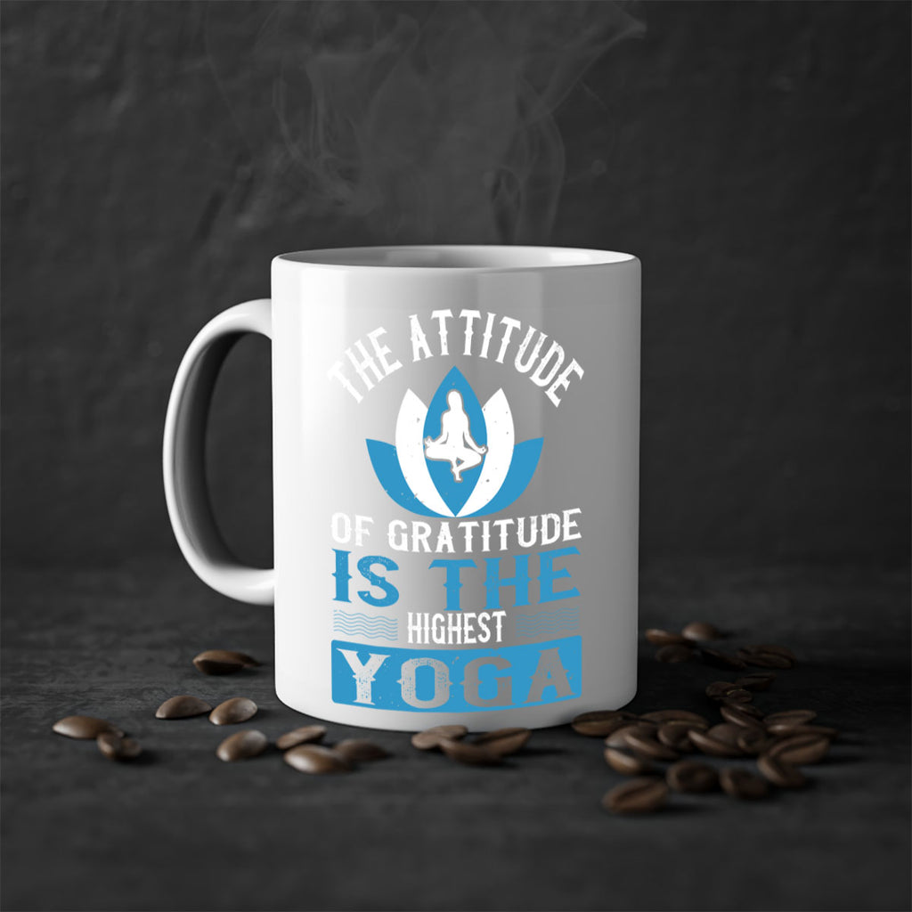 the attitude of gratitude is the highest yoga 66#- yoga-Mug / Coffee Cup