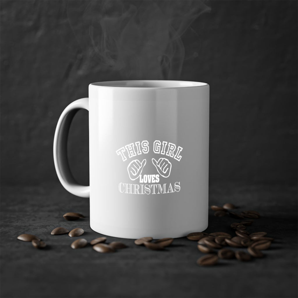 this girl loves christmas 434#- christmas-Mug / Coffee Cup