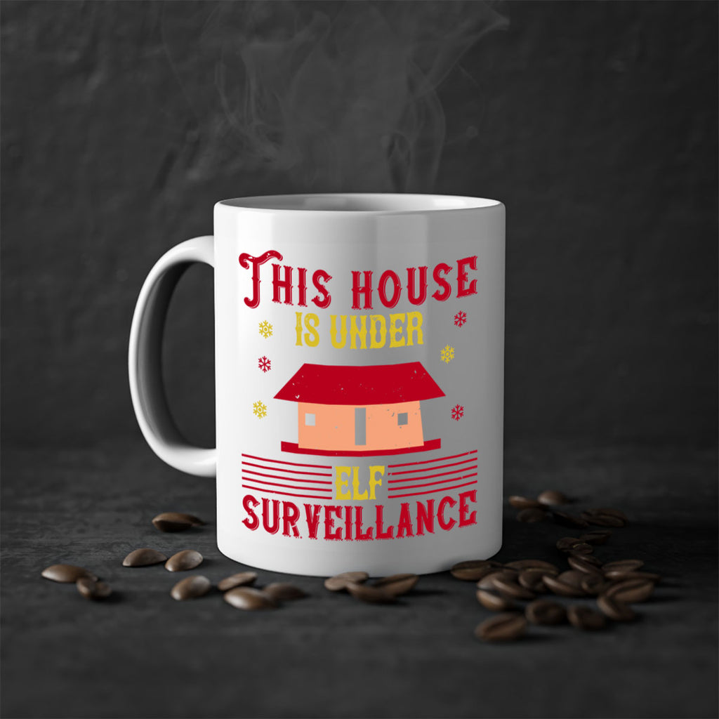 this house is under elf surveillance 349#- christmas-Mug / Coffee Cup