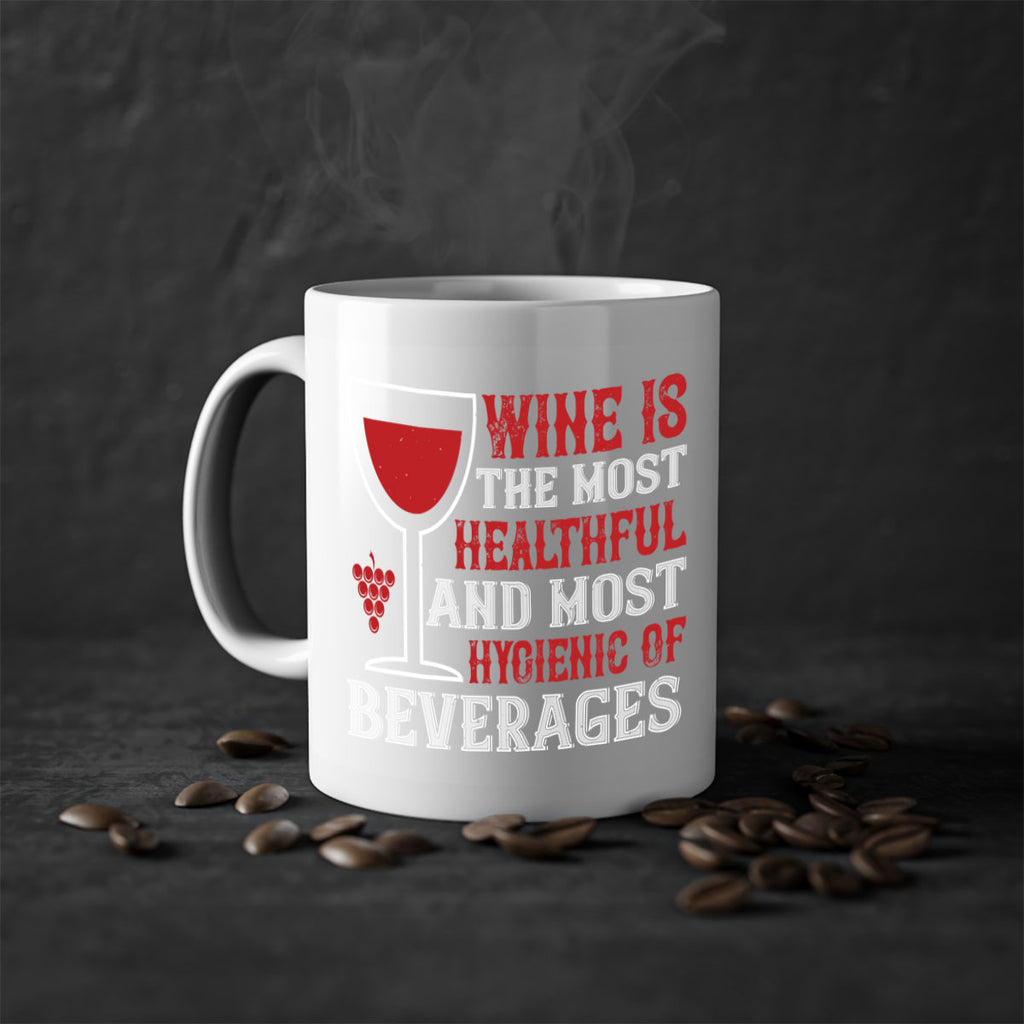 wine is the most healthful and most hygienic of 3#- wine-Mug / Coffee Cup