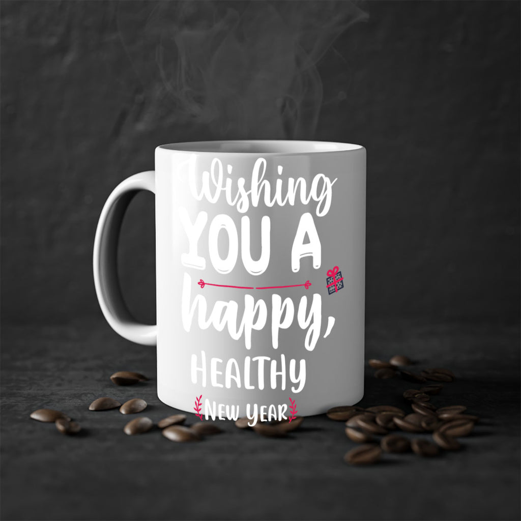 wishing you a happy, healthy new year style 1243#- christmas-Mug / Coffee Cup
